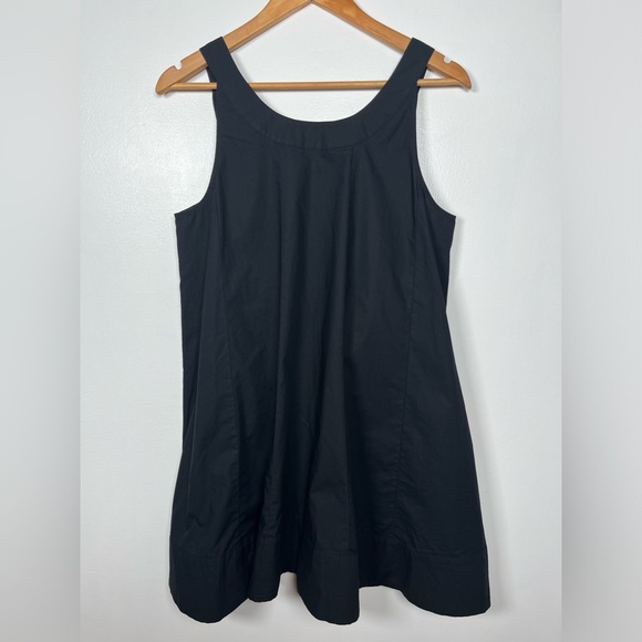NWT J.CREW Size M Women’s Black Scoopneck shift dress in cotton poplin - Picture 5 of 10